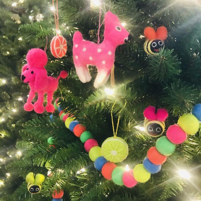 Felt So Good Handmade Biodegradable Felt Neon Bubble Garland Home Decoration