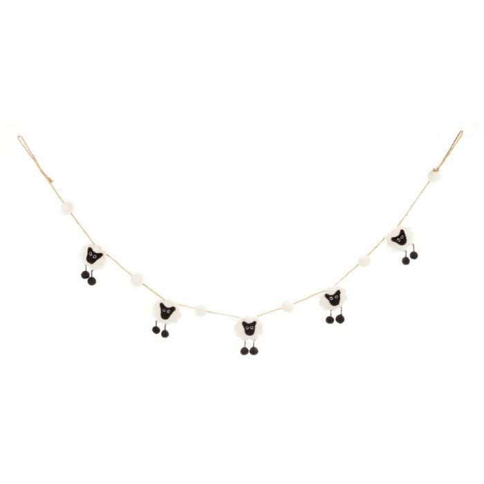 Felt So Good Handmade Biodegradable Felt Sheep Garland Farmyard Home Decoration