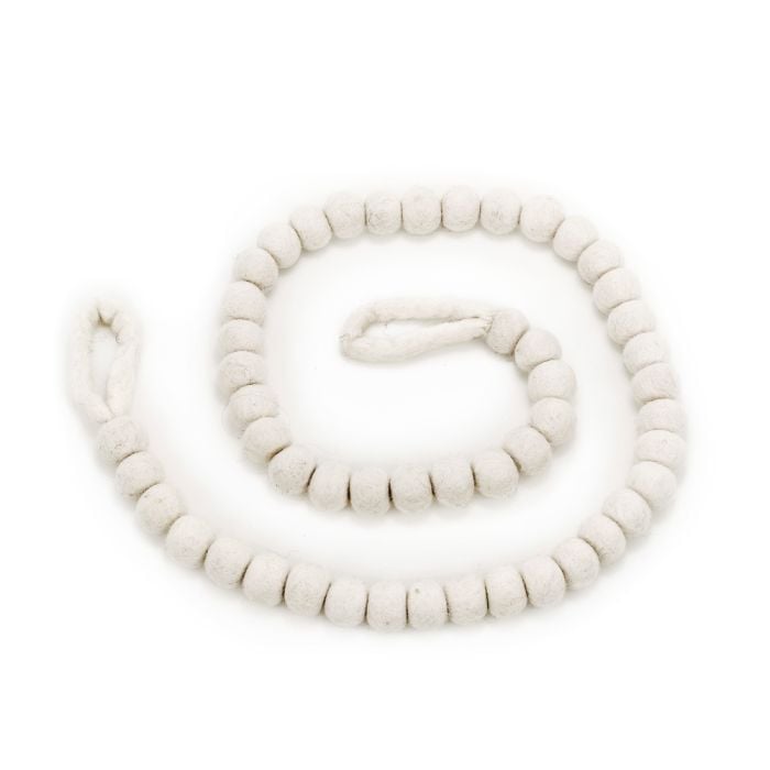 felt so good Handmade Biodegradable Felt White Bubble Garland Home Decoration