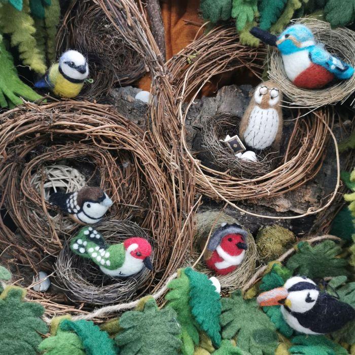 Felt So Good Handmade Fair Trade Puffin Hanging Needle Felted Decoration