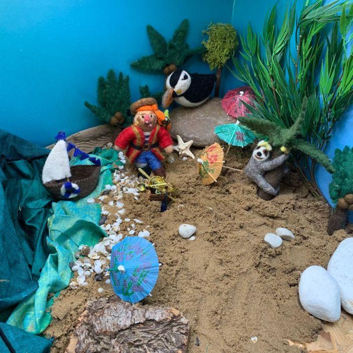 Felt So Good Handmade Fair Trade Puffin Hanging Needle Felted Decoration