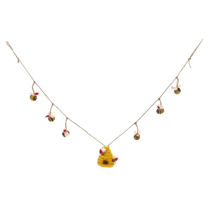 Felt So Good Handmade Felt 120cm Christmas Bumblebee Garland Home Decoration