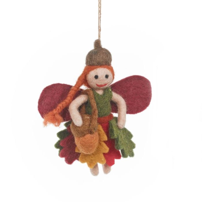 felt so good Handmade Felt Amber the Autumnal Fairy Hanging Decoration