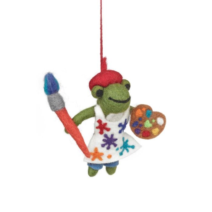 Felt So Good Handmade Felt André The Artist Frog Hanging Decoration