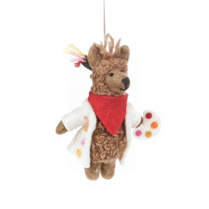 felt so good Handmade Felt Artist Alpaca Hanging Decoration