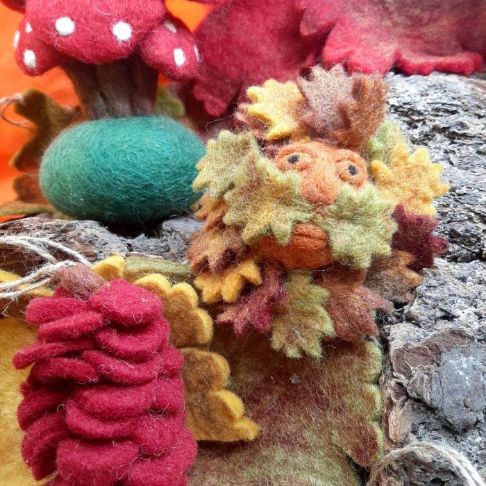 Felt So Good Handmade Felt Autumnal Greenman Hanging Decoration