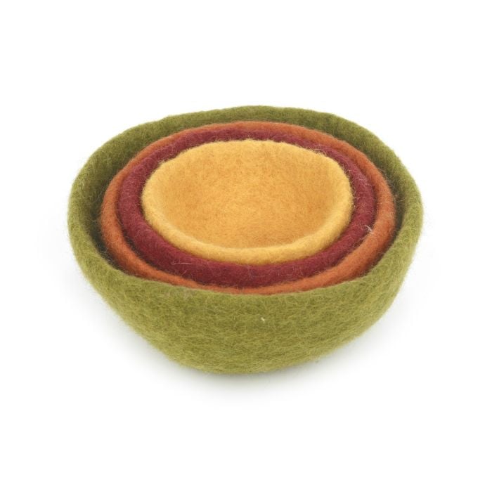 Felt So Good Handmade Felt Autumnal Trinket Dish Set
