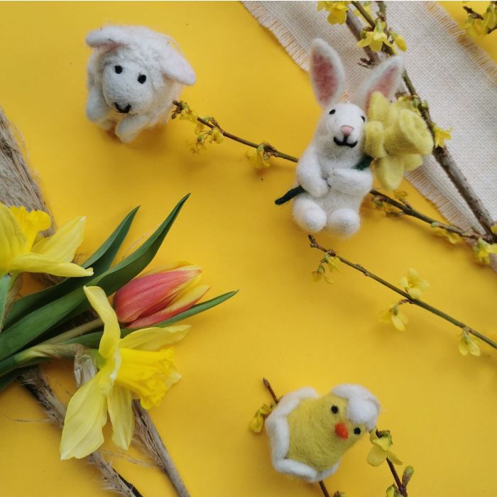Felt So Good Handmade Felt Baby Chicklet Hanging Easter Decoration