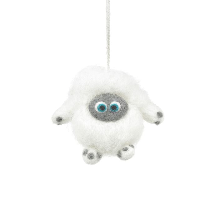 felt so good Handmade Felt Baby Yeti Hanging Decoration