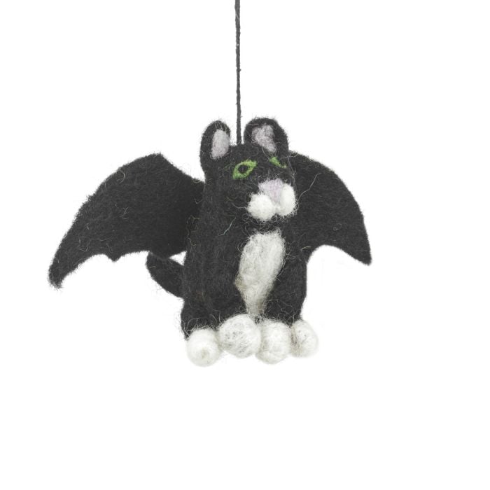 Felt So Good Handmade Felt Batty Catty Hanging Felt Halloween Decoration