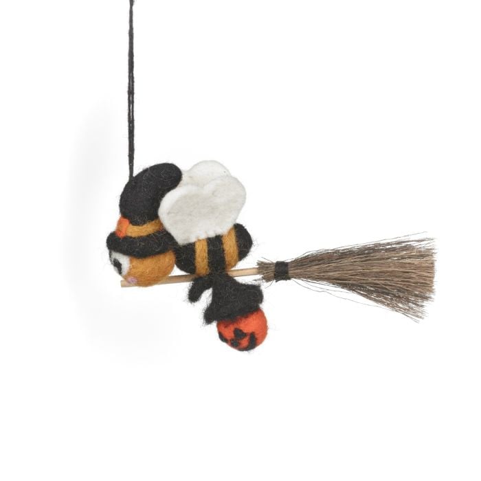 Felt So Good Handmade Felt Bee-Witched Hanging Halloween Decoration