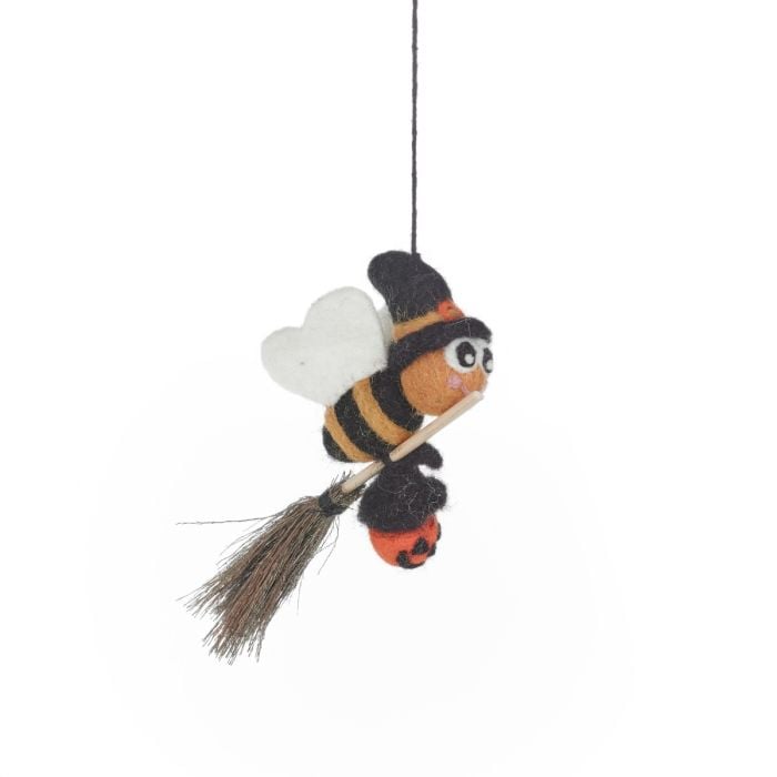 felt so good Handmade Felt Bee-Witched Hanging Halloween Decoration