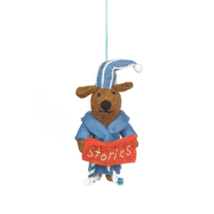 felt so good Handmade Felt Benny the Bedtime Stories Pooch Hanging Dog Decoration