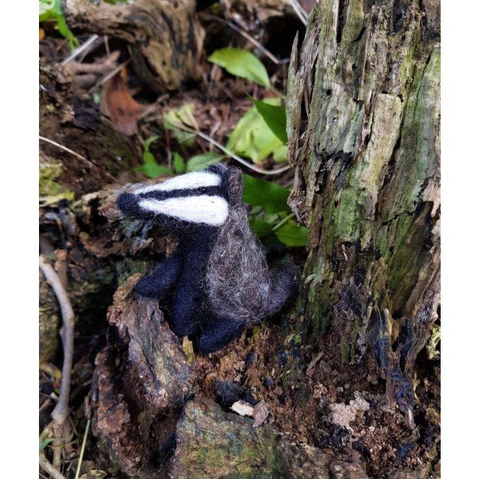 Felt So Good Handmade Felt Bertie Badger Hanging Biodegradable Decoration