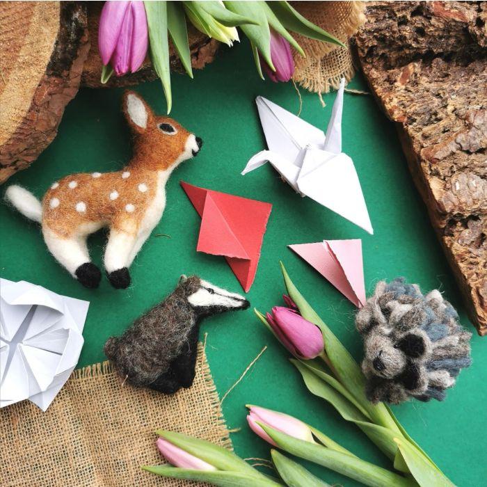 Felt So Good Handmade Felt Bertie Badger Hanging Biodegradable Decoration