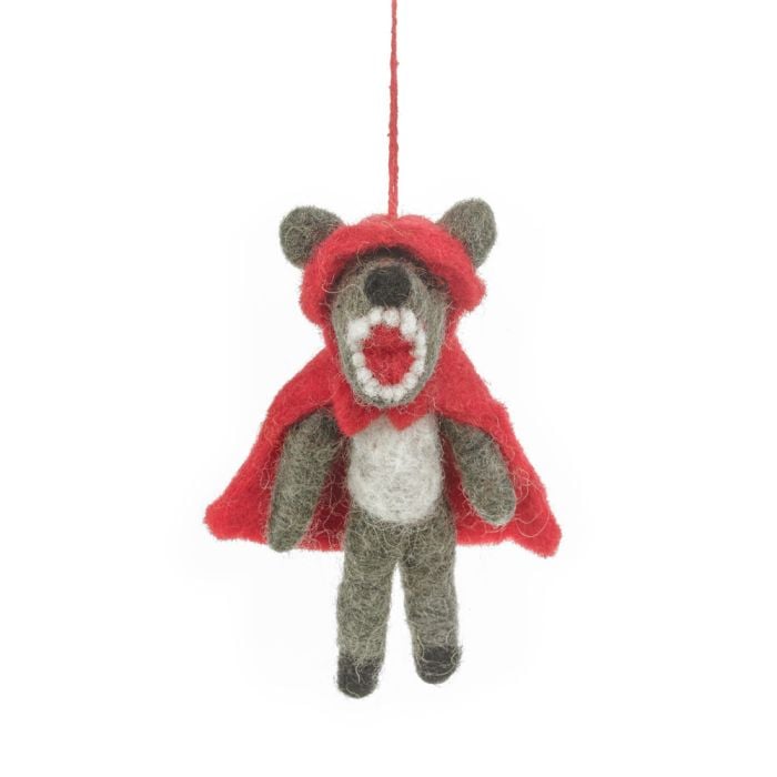 Felt So Good Handmade Felt Big Bad Wolf Hanging Decoration