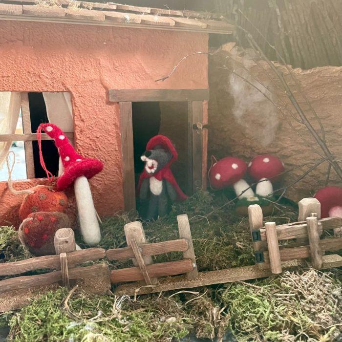 Felt So Good Handmade Felt Big Bad Wolf Hanging Decoration