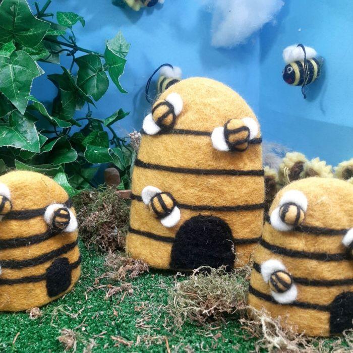 Felt So Good Handmade Felt Big Beehive Egg Cosy Easter Decoration