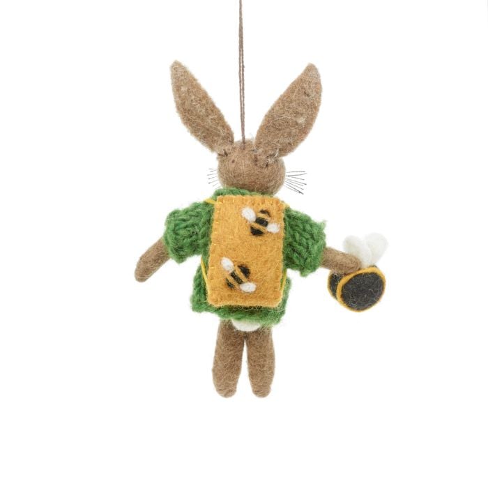 Felt So Good Handmade Felt Billy Bumblebee Hare Hanging Decoration