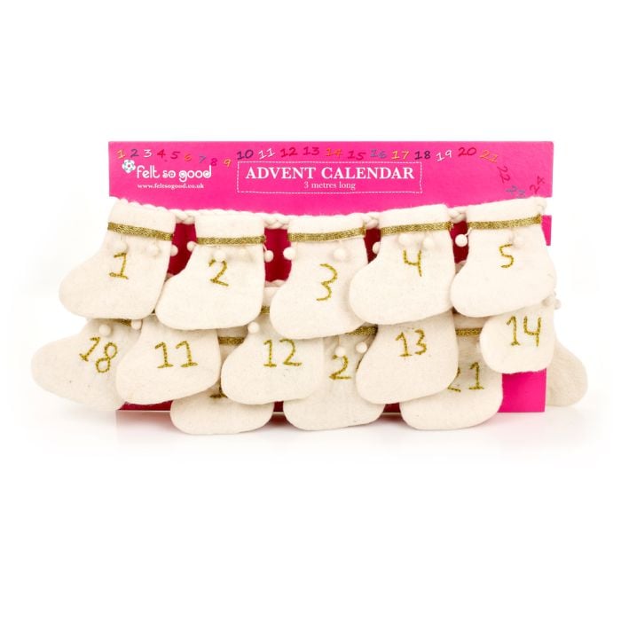 felt so good Handmade Felt Biodegradable Christmas Advent Calendar Garland