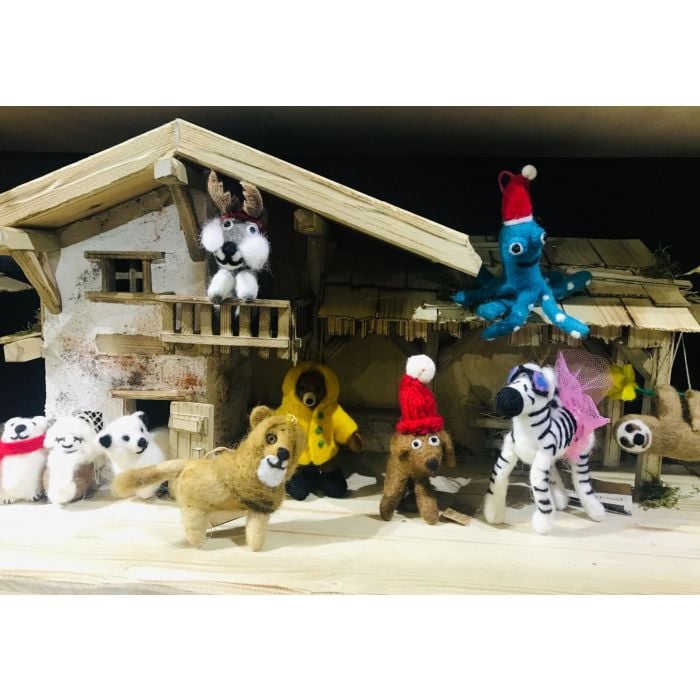 Felt So Good Handmade Felt Biodegradable Christmas Octopus Tree Hanging Decoration