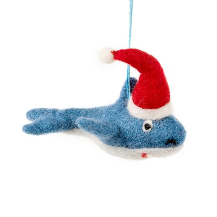 Felt So Good Handmade Felt Biodegradable Christmas Santa Jaws Hanging Decoration