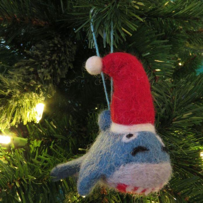 Felt So Good Handmade Felt Biodegradable Christmas Santa Jaws Hanging Decoration