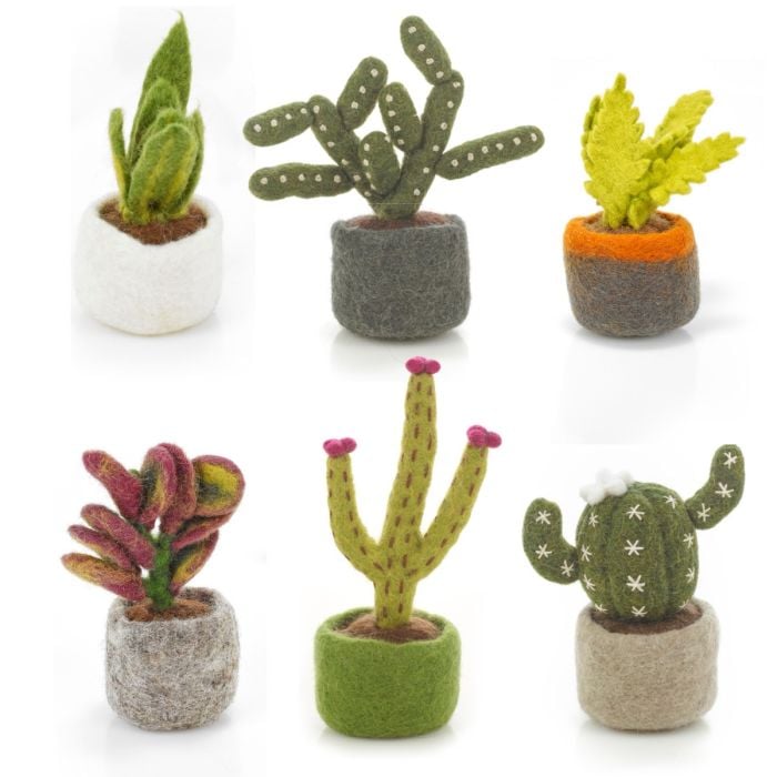 felt so good Handmade Felt Biodegradable Fake Miniature Plants Decoration
