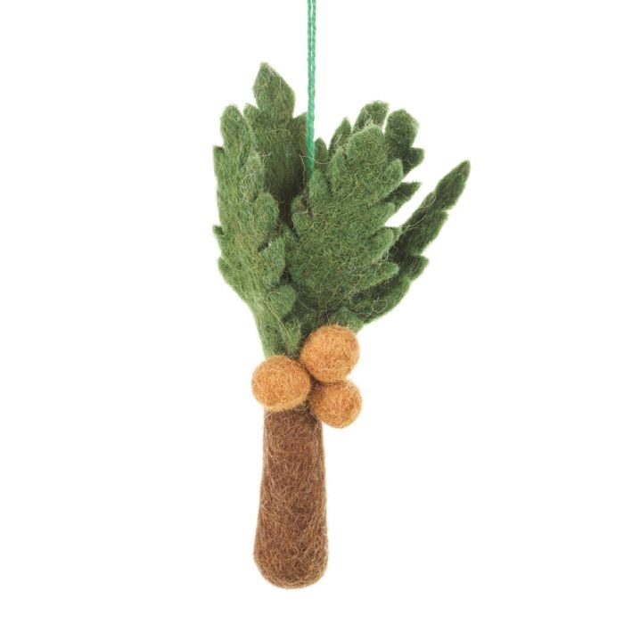 felt so good Handmade Felt Biodegradable Hanging Paradise Palm Tree Tropical Decoration