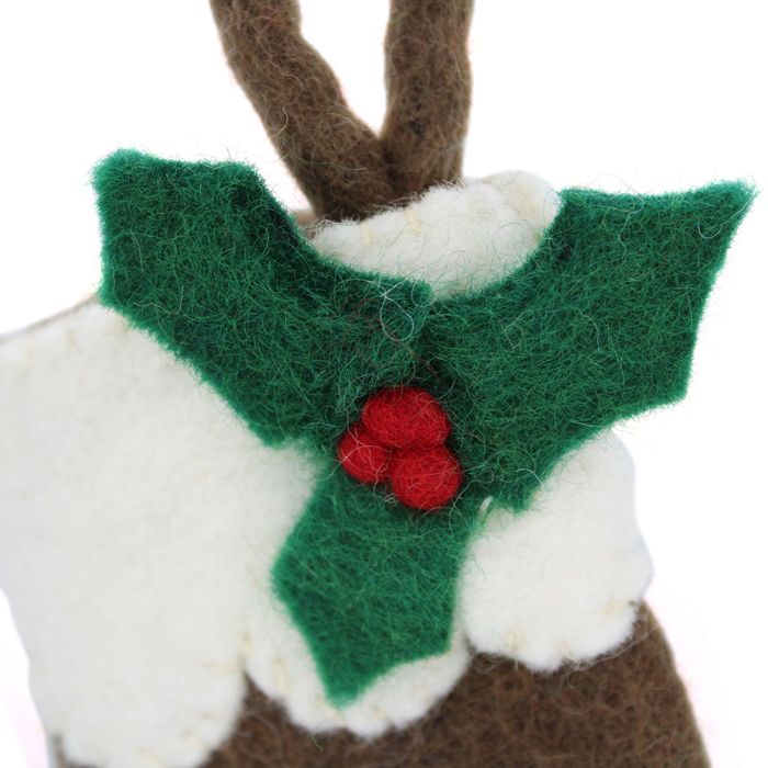 Felt So Good Handmade Felt Biodegradable Mini Christmas Stocking Hanging Decoration