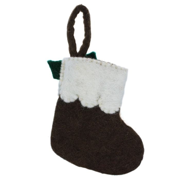 felt so good Handmade Felt Biodegradable Mini Christmas Stocking Hanging Decoration