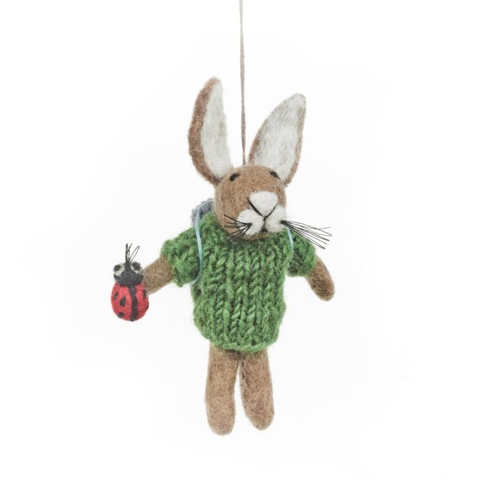 Felt So Good Handmade Felt Bobby Ladybird Hare Decoration