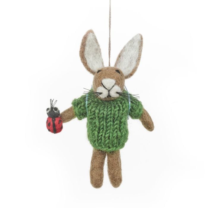 Felt So Good Handmade Felt Bobby Ladybird Hare Decoration