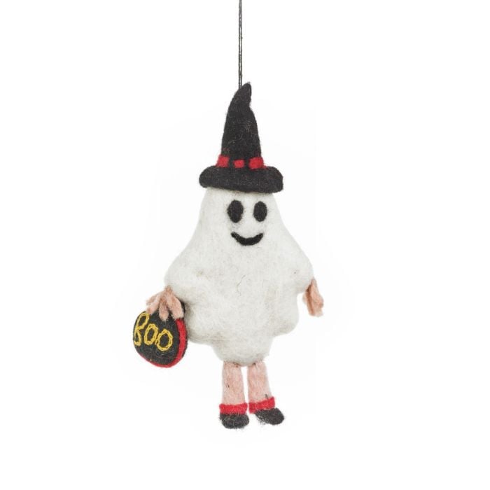 felt so good Handmade Felt Boo-Dini the Ghost Hanging Halloween Decorations