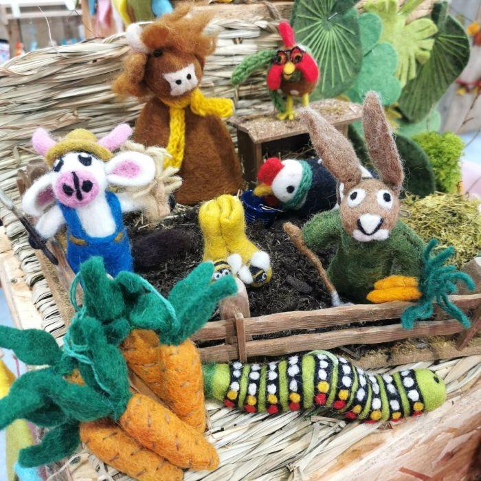 Felt So Good Handmade Felt Bumblebee Wellington Boots Hanging Decoration