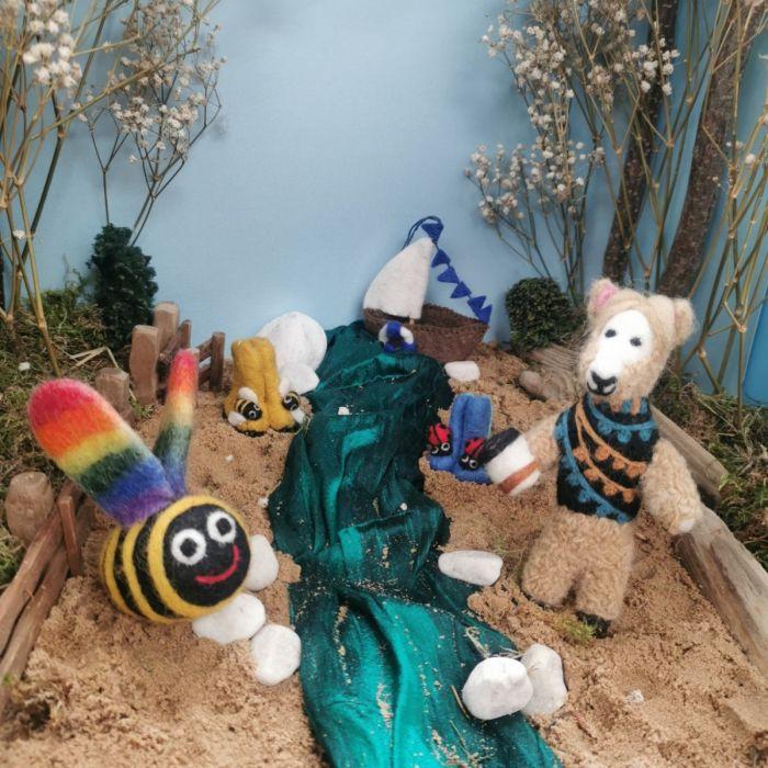 Felt So Good Handmade Felt Bumblebee Wellington Boots Hanging Decoration