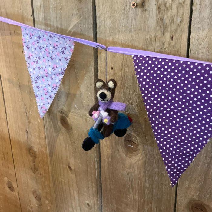 Felt So Good Handmade Felt Buttercup The Bear Hanging Decoration