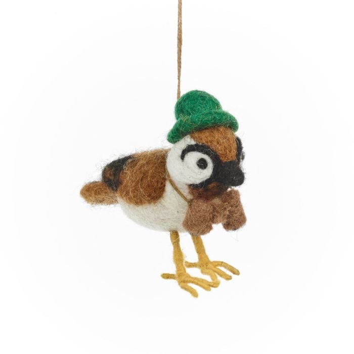 felt so good Handmade Felt Byron Bird Watcher Hanging Decoration