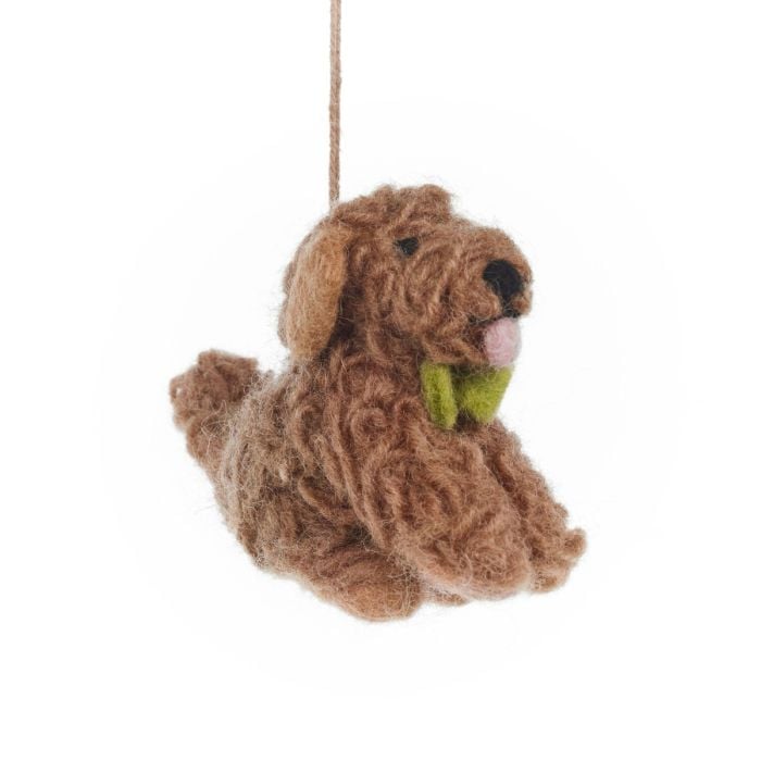 Felt So Good Handmade Felt Cassie The Cockapoo Hanging Dog Decoration