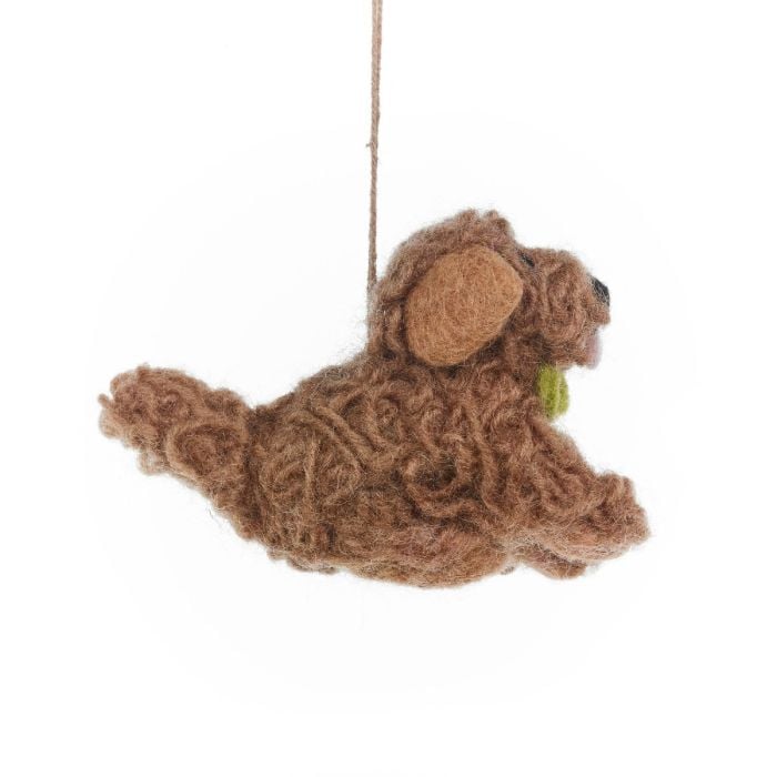 Felt So Good Handmade Felt Cassie The Cockapoo Hanging Dog Decoration