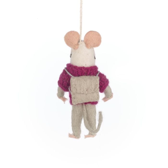 Felt So Good Handmade Felt Charlie Mouse Hanging Decoration