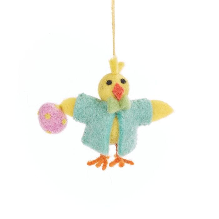 felt so good Handmade Felt Chip the Chick Hanging Easter Decoration felt so good Handmade Felt Chip the Chick Hanging Easter Decoration