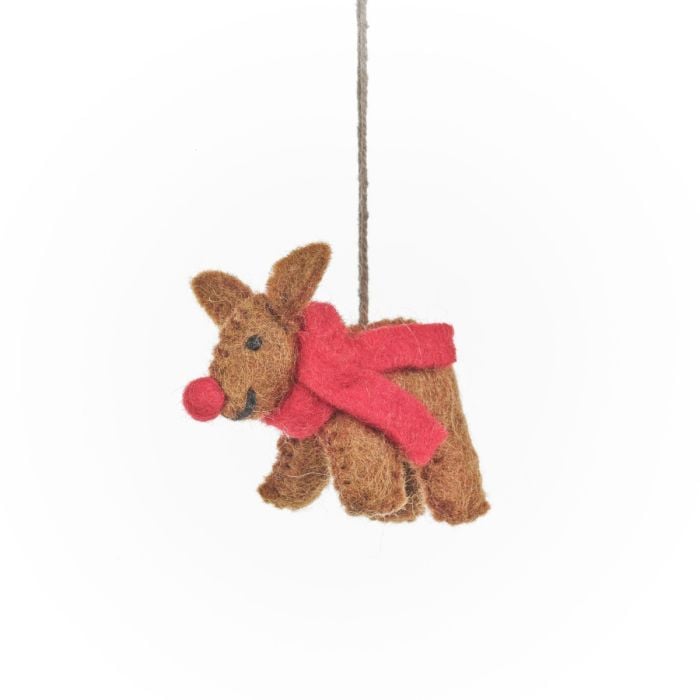 Felt So Good Handmade Felt Christmas Cuties (Set Of 3) Hanging Decorations