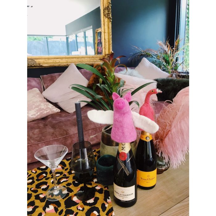 Felt So Good Handmade Felt Christmas Flying Pig Quirky Fantasy Tree Topper Decoration