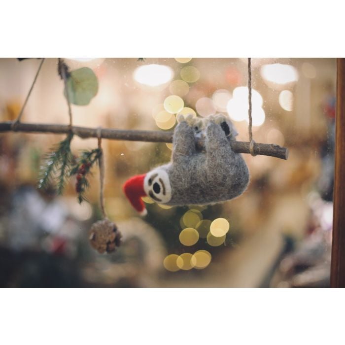 Felt So Good Handmade Felt Christmas Sloth Tree Topper Decoration