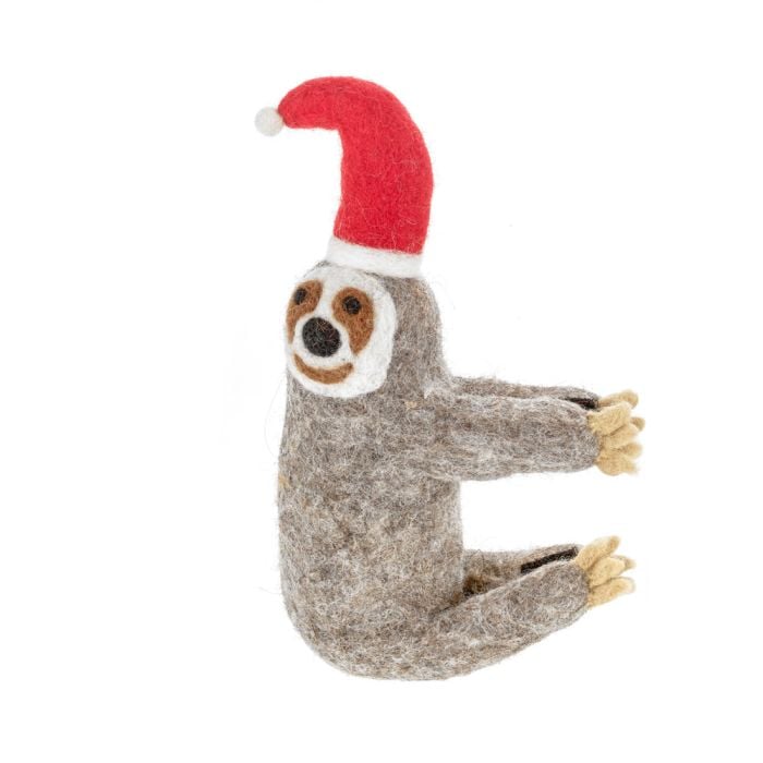 felt so good Handmade Felt Christmas Sloth Tree Topper Decoration