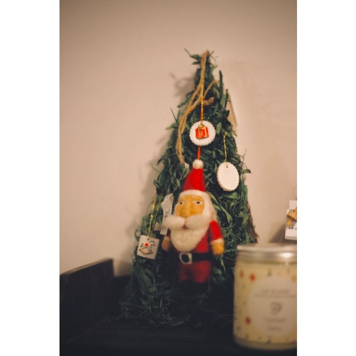 Felt So Good Handmade Felt Classic Santa Hanging Christmas Tree Decoration