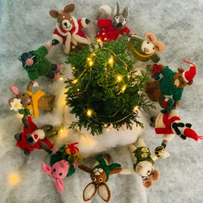 Felt So Good Handmade Felt Claus The Christmas Bear Hanging Decoration