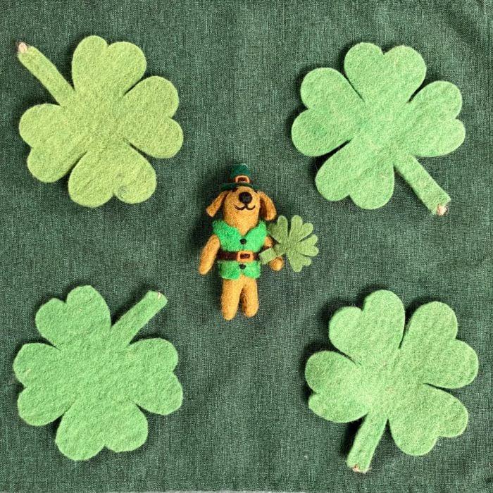 Felt So Good Handmade Felt Cormac The Irish Pooch Hanging Decoration
