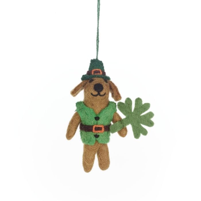 felt so good Handmade Felt Cormac the Irish Pooch Hanging Decoration